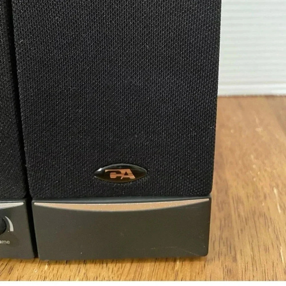 Cyber Acoustics Computer Speakers 5 1/2in Black With DC 9v Cord - Picture 3 of 7